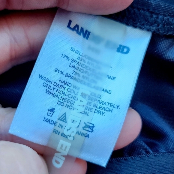 Land’s End Black Swimsuit Dress w/ Shorts Plus Size 24W Adjustable Straps EUC - Picture 11 of 11